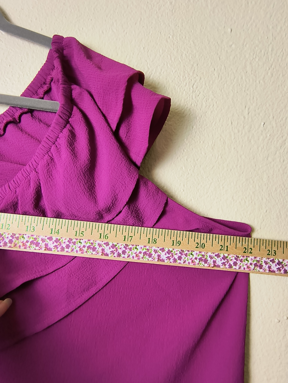 Apt. 9 XL Fuchsia One-Shoulder Top - Picture 9 of 11